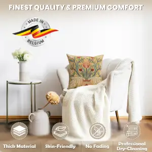 The Tulip William Morris Belgian Cushion Cover - 18 in. x 18 in. Cotton by William Morris