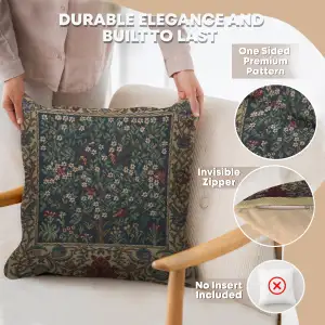C Charlotte Home Furnishings Inc The Tree of Life II Belgian Cushion Cover - 16 in. x 16 in. Cotton/Viscose/Polyester by William Morris