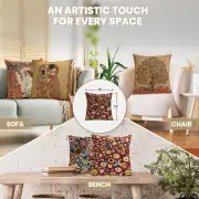 Klimt Circles Belgian Couch Pillow | Application