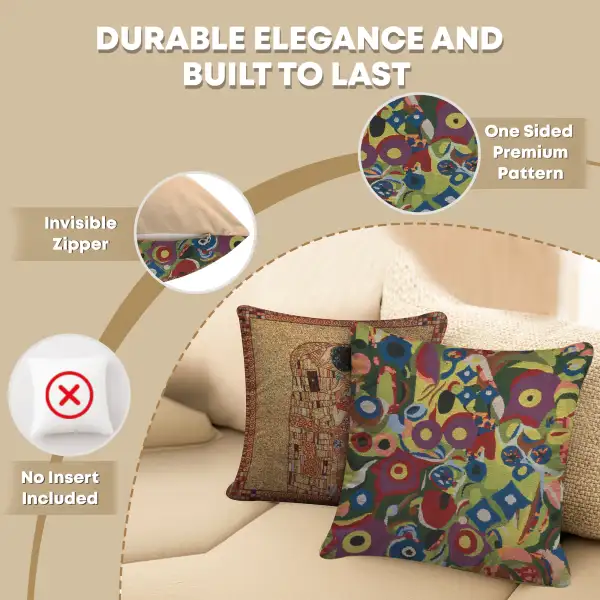 Klimt Swirls Belgian Cushion Cover | Feature