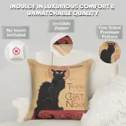 Tournee Du Chat Noir Small Belgian Sofa Pillow Cover | Feature
