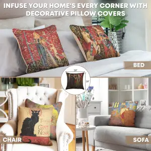 Arnolfini Belgian Cushion Cover - 18 in. x 18 in. Cotton/Viscose/Polyester by Jan and Hubert van Eyck