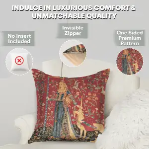 Medieval Touch Large Belgian Cushion Cover - 18 in. x 18 in. Cotton/Viscose/Polyester by Charlotte Home Furnishings Inc
