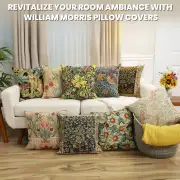 Golden Lily Light William Morris Belgian Sofa Pillow Cover | Orientation