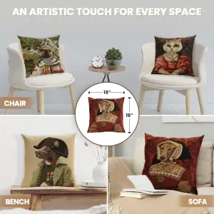 Chien Claude De France Belgian Cushion Cover - 18 in. x 18 in. Cotton by Charlotte Home Furnishings Inc