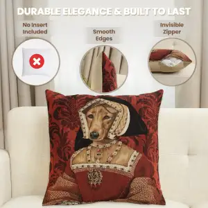 Chien Claude De France Belgian Cushion Cover - 18 in. x 18 in. Cotton by Charlotte Home Furnishings Inc