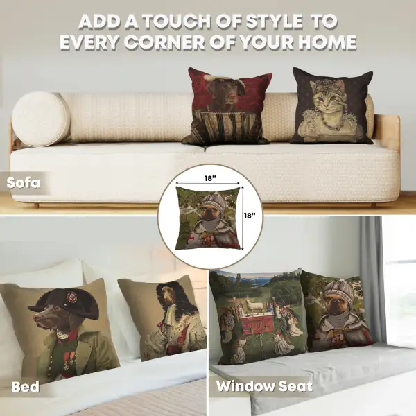 Chien Lancelot Belgian Cushion Cover | Application