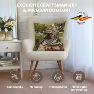 Chien Lancelot Belgian Cushion Cover - 18 in. x 18 in. Cotton by Charlotte Home Furnishings Inc