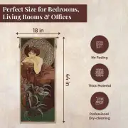 Mucha Emeraude Belgian Wall Tapestry | Close Up 3