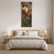 Mucha Emeraude Belgian Wall Tapestry | Close Up 3