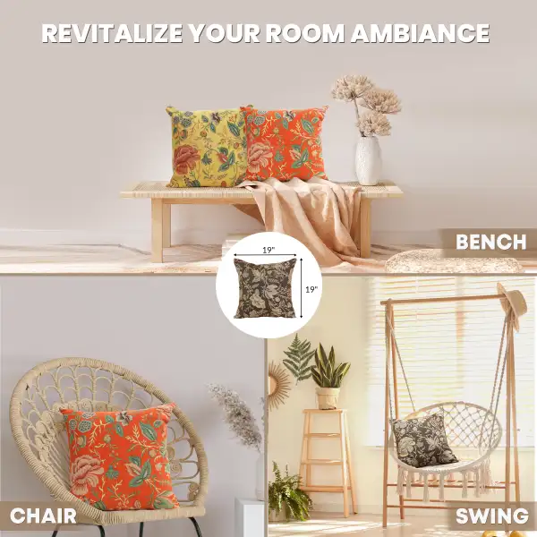 Peony Grey B French Couch Cushion | Application