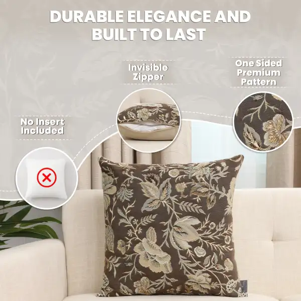 Peony Grey B French Couch Cushion | Feature