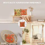 Peony Orange A Tapestry Cushion Cover - 19 in. x 19 in. Cotton by Charlotte Home Furnishings Inc | Application