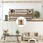 Bow Dog Cushion Cover - 18 in. x 18 in. Cotton/Polyester/Acrylic by Charlotte Home Furnishings Inc | Application