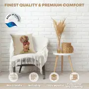 Bow Dog Cushion Cover - 18 in. x 18 in. Cotton/Polyester/Acrylic by Charlotte Home Furnishings Inc | Quality