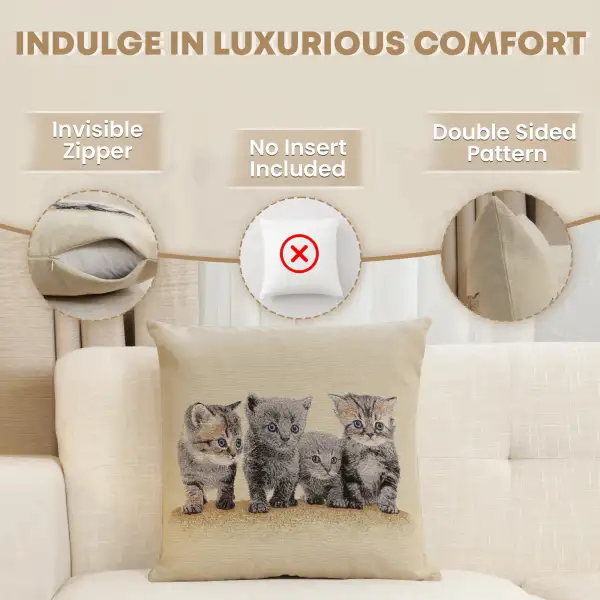 Quartet Cushion Cover - 18 in. x 18 in. Cotton/Polyester/Acrylic by Charlotte Home Furnishings Inc | Feature