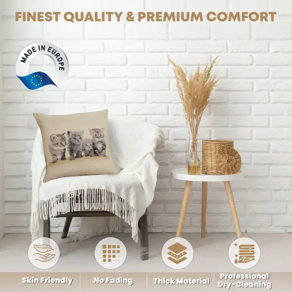 Quartet Cushion Cover - 18 in. x 18 in. Cotton/Polyester/Acrylic by Charlotte Home Furnishings Inc | Quality