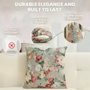 Berries Field Cushion Cover - 18 in. x 18 in. Cotton/Polyester/Acrylic by Charlotte Home Furnishings Inc | Feature