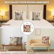 Iris Blossoms Cushion Cover - 18 in. x 18 in. Cotton/Polyester/Acrylic by Charlotte Home Furnishings Inc | Application