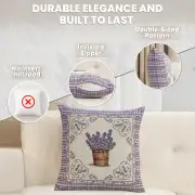 Lavender Hearts Cushion Cover - 18 in. x 18 in. Cotton/Polyester/Acrylic by Charlotte Home Furnishings Inc | Feature