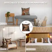 Forest Stag Brown Belgian Cushion Cover - 18 in. x 18 in. Cotton by Charlotte Home Furnishings Inc | Application