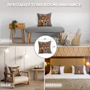 Forest Fox Grey Belgian Sofa Pillow Cover | Application