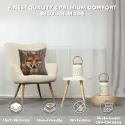 Forest Fox Grey Belgian Sofa Pillow Cover | Quality