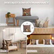 Forest Deer Grey Belgian Sofa Pillow Cover | Application