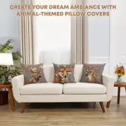 Forest Deer Grey Belgian Cushion Cover - 18 in. x 18 in. Cotton by Charlotte Home Furnishings Inc | Orientation