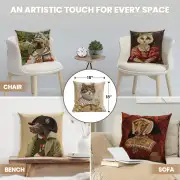 Grey Cat Sisi Light Belgian Cushion Cover - 18 in. x 18 in. Cotton by Charlotte Home Furnishings Inc | Application