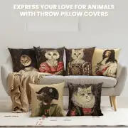 Grey Cat Sisi Light Belgian Cushion Cover - 18 in. x 18 in. Cotton by Charlotte Home Furnishings Inc | Orientation