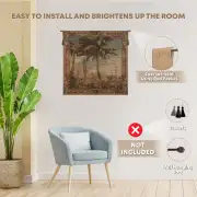 Paysage Exotique Landscape French Wall Tapestry - 58 in. x 58 in. Wool/cotton/others by Charlotte Home Furnishings Inc | Family