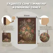 Vase With Flowers Brown Italian Tapestry - 18 in. x 26 in. Cotton by Alessia Cara | Feature