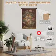 Vase With Flowers Brown Italian Tapestry - 18 in. x 26 in. Cotton by Alessia Cara | Family