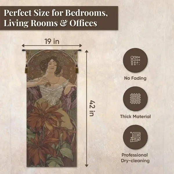 Mucha Rubis Belgian Wall Tapestry | Life Style 2