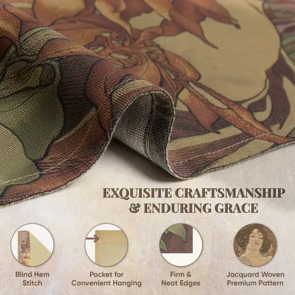 Mucha Rubis Belgian Wall Tapestry | Life Style 2