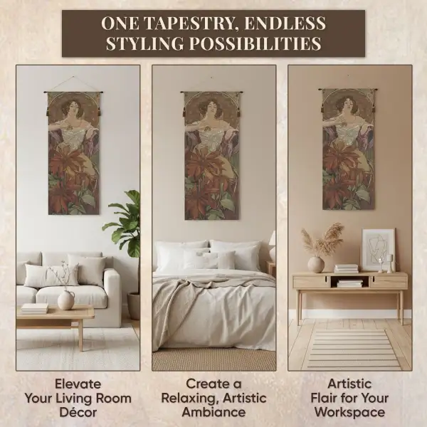 Mucha Rubis Belgian Wall Tapestry | Life Style 2