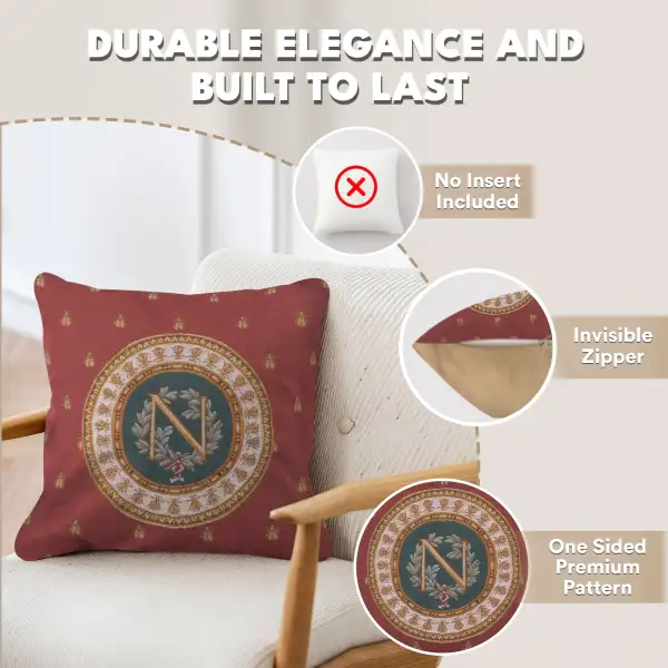 Red Napoleon French Couch Cushion | Feature