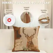 Deer Doe and Stag French Couch Cushion | Feature