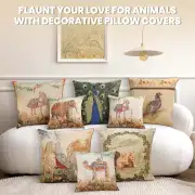 Deer Doe and Stag French Couch Cushion | Orientation