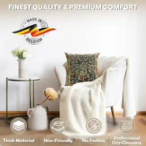 Charlotte Home Furnishings Throw Pillow Covers Decorative Boho Pillow Covers for Couch Living Room Blue Tree Square Pillow Cases 18x18 European Cotton Jacquard Woven for Cozy Bedroom Decor