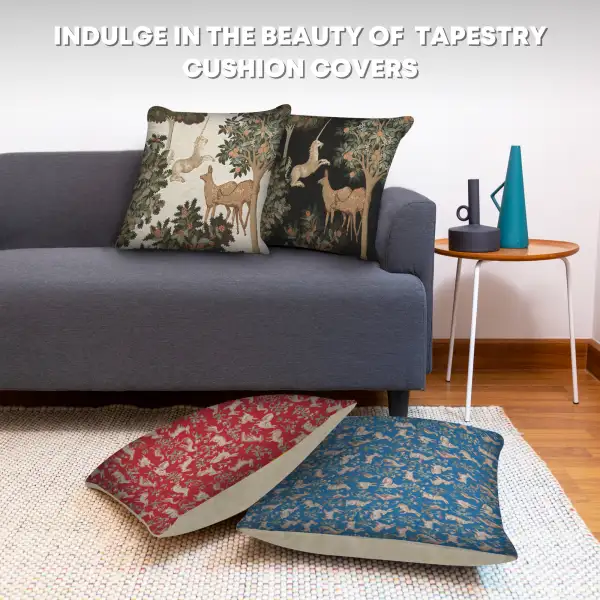 Medieval Rabbit French Couch Cushion | Orientation