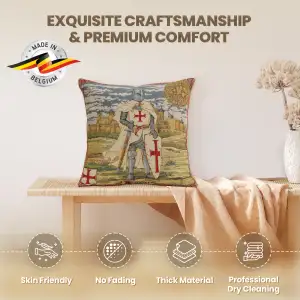 Templier II Belgian Cushion Cover - 18 in. x 18 in. Cotton by Charlotte Home Furnishings Inc