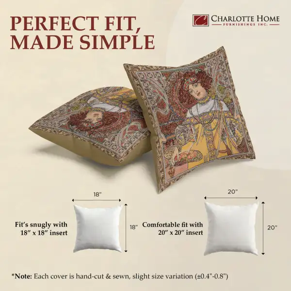 Mucha Autumn I Belgian Sofa Pillow Cover | Life Style 2