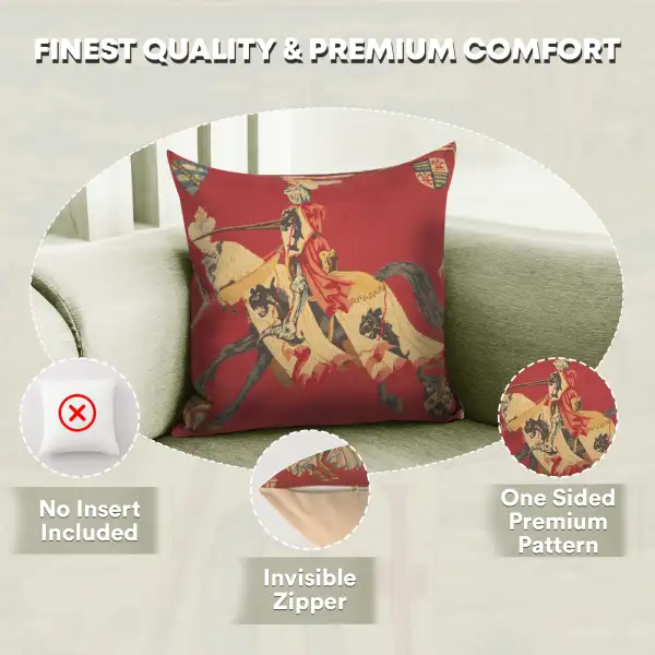 Red Knight Belgian Cushion Cover | Feature