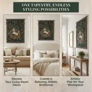 Unicorn In Captivity II (With Border) Belgian Wall Tapestry | Life Style 2