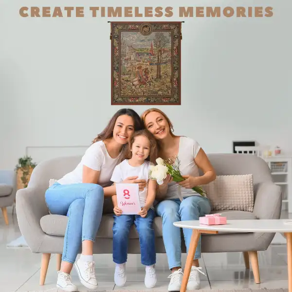 Vieux Brussels (Left Side) Belgian Wall Tapestry | Family