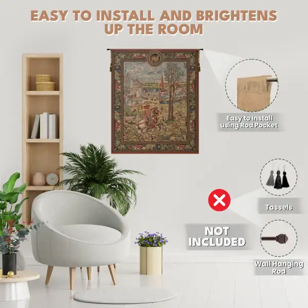 Vieux Brussels (Left Side) Belgian Wall Tapestry | Family