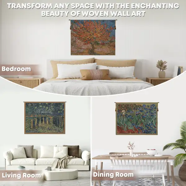 Les Iris Belgian Wall Tapestry | Application