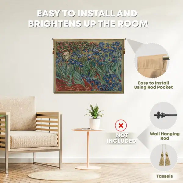 Les Iris Belgian Wall Tapestry | Family